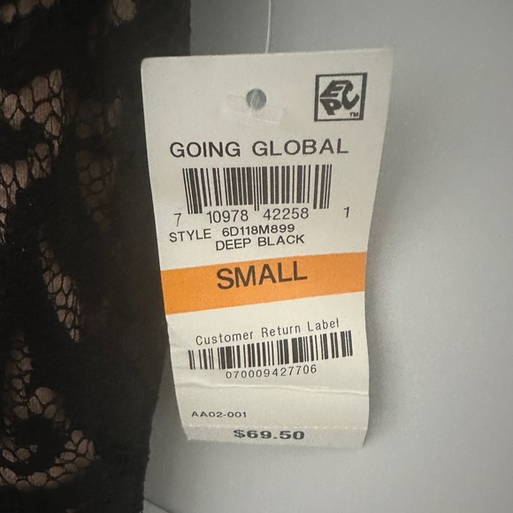 INC international Concepts Black lace sleeveless top NWT size small - Picture 2 of 4